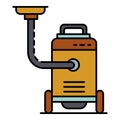 Office vacuum cleaner icon color outline vector Royalty Free Stock Photo