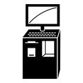 Office vending machine icon, simple style