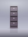 Office wall of filing cabinet document data archive storage folders for files business administration concept