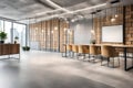 Office wall mock up interior. Wall art Generated Ai Royalty Free Stock Photo