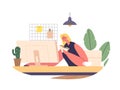 Office Woman, Focused On Her Work, Takes A Quick Break To Eat A Sandwich At Her Desk, Juggling Tasks In A Busy Workplace