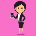 Office Woman Presenting Smartphone Royalty Free Stock Photo
