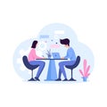 Office work helping each other, Two people helping each other at the office, colleagues helping each other, teamwork at office, co Royalty Free Stock Photo