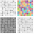 100 office work icons set vector variant Royalty Free Stock Photo