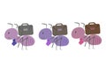 Office worker ants commuting in a line