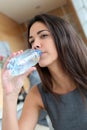 Office worker being thristy Royalty Free Stock Photo