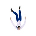 Office worker is falling down. Vector illustration Royalty Free Stock Photo