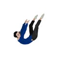 Office worker is falling down. Vector illustration Royalty Free Stock Photo