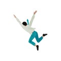 Office worker is falling down. Vector illustration Royalty Free Stock Photo