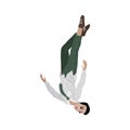 Office worker is falling down. Vector illustration Royalty Free Stock Photo