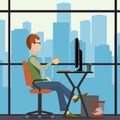 Office worker illustration