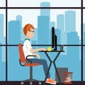 Office worker illustration