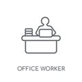 Office worker linear icon. Modern outline Office worker logo con