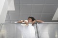 Office Worker Peering Over Cubicle Wall