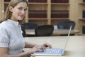 Office Worker Using Laptop In Office Royalty Free Stock Photo
