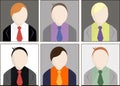 Office workers avatar vector illustration Royalty Free Stock Photo