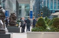 Office workers going to work. London, Canary Wharf