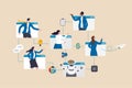 Office workflow diagram, working process, organization chart or corporate flowchart, task management, innovation working with AI