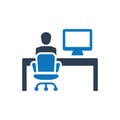 Office working icon