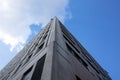 Office workplace building corner concrete skyscraper with blue sky Royalty Free Stock Photo