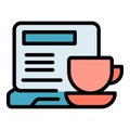Office workplace icon vector flat Royalty Free Stock Photo
