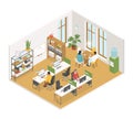 Office workplace - modern vector colorful isometric illustration Royalty Free Stock Photo