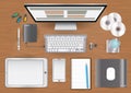 Office workspace design vector illustration. Vector illustration decorative design