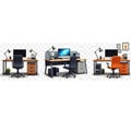Office workstations setup isolated on white background isolated on white background Royalty Free Stock Photo
