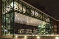 Officebuilding in Zoetermeer, Netherlands with a beautiful architecture by night Royalty Free Stock Photo