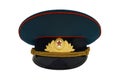 Officer cap. Military form. Isolated a white background Royalty Free Stock Photo