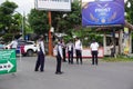 The officer of Department of Transportation regulate road traffic