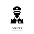 officer icon in trendy design style. officer icon isolated on white background. officer vector icon simple and modern flat symbol Royalty Free Stock Photo