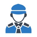 Officer reception vector  glyph color  icon Royalty Free Stock Photo