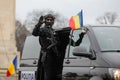 Officer from the Special Actions and Intervention Service SIAS, from the Romanian Police, during the Romanian National Day