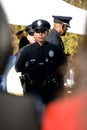 Officer waiting for final inspection Royalty Free Stock Photo