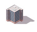 Offices isometric. Architecture building facade of business center. Infographic element. Architectural vector 3d Royalty Free Stock Photo