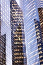 towers glass facades Paris La defense Offices business district Royalty Free Stock Photo