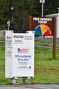 Official Ballot Drop Box, Bucoda, Thurston County, Washington State, Fire Danger Sign