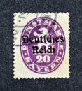 Official Bavaria stamp - Overprinted \'Deutsches Reich\'