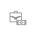 Official bribery linear icon concept. Official bribery line vector sign, symbol, illustration.