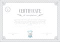 Official certificate. Grey ornamental border