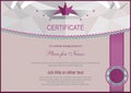 Official certificate.Triangle light background.