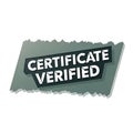 Official certificate verified stamp seal emblem graphic design element Royalty Free Stock Photo