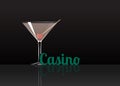 Official cocktail icon, The Unforgettable Casino cartoon illustration