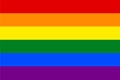 Official 6-colours GLBTQ rainbow flag Royalty Free Stock Photo