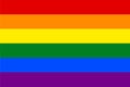 Official 6-colours GLBTQ rainbow flag Royalty Free Stock Photo