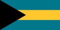 The official current flag of the Commonwealth of The Bahamas