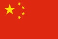 The official current flag of the People\'s Republic of China. State flag of the People\'s Republic of China