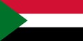 The official current flag of the Republic of Sudan. State flag of Sudan. Illustration