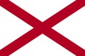 The official current flag of USA state Alabama. State flag of Alabama. Illustration